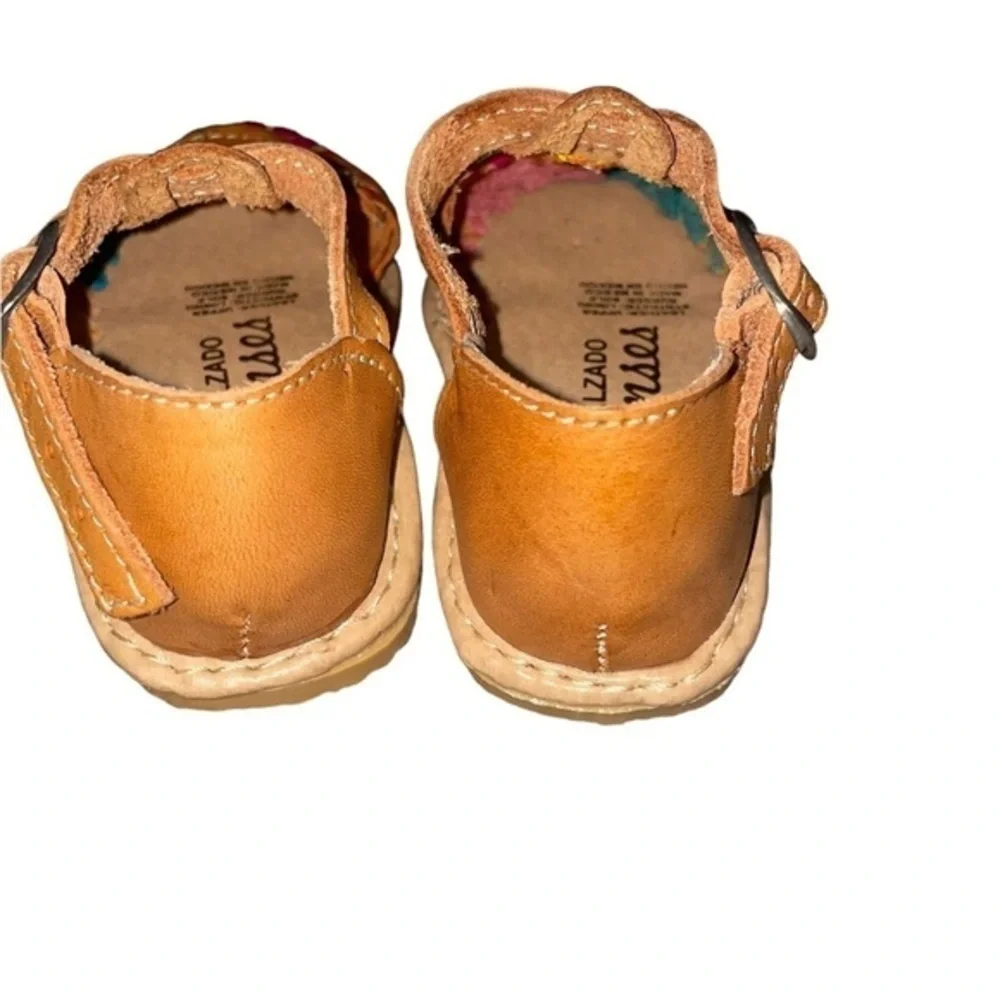 Toddler Girl Huarache Artesenal Colors Mexican sandals 100% Leather Hand MadeSz5